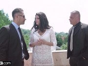 Glamkore - Coco de Mal face fucked outside & anal threesome
