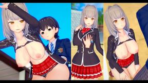 Big-Breasted Azusa from Koikatsu Rubbed Tits &amp – Handjob for Cumshot Bliss