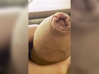 Playing with my uncut wang