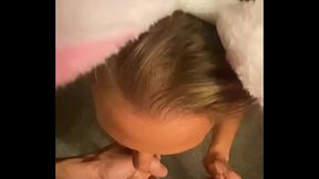 Sexy Snow bunny gives oral bj