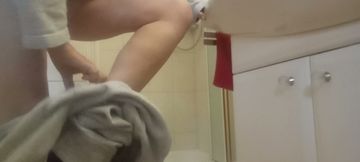A Mature BBW Taking a Hot Shower