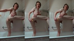 lanatuls - moscow anal slut and whore. hard anal mancunt dildo fucking in bathtube