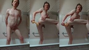 lanatuls - moscow anal slut and whore. hard anal mancunt dildo fucking in bathtube