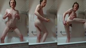 lanatuls - moscow anal slut and whore. hard anal mancunt dildo fucking in bathtube