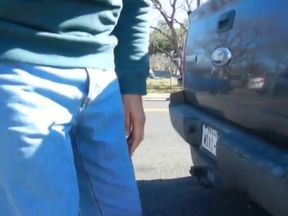Big-Cock Daddy Stroking Outdoors
