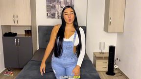 kacee oana - thick cute happy perky colombian babe gags on big white cock latina porn casting