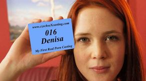 Redhead Denisa first real porn casting