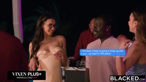 BLACKED BBC-Hungry Besties Elena Vedem,Vanessa Alessia, & Sophie Weber Take Turns Riding Freddy's Huge Cock