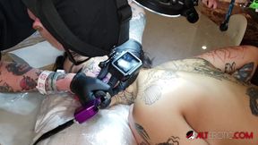 Genevieve Sinn rides a cock before getting a face tattoo