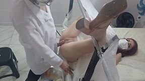 Teen girl gets fucked at gyno office