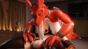 69 wild fuck with Guilmon sucking big cock