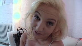 maja gold shows her pussy and takes a cock in the ass in an amateur porn casting