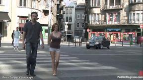 ”Titty Romanian ravaged in public”