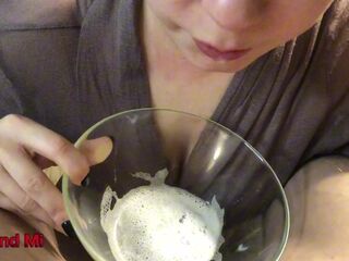 THROAT SALIVA AND SPERM IN THE BOWL