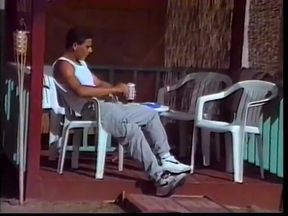 Horny hunk masturbates solo outdoors