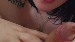 Playing around with my step sister till she sucks my cock empty