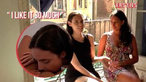 German amateur lesbian POV licks and bites nipples