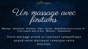 [French Audio Porn] Good long by your masseuse who notices your erection