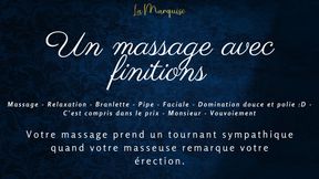 [French Audio Porn] Good long by your masseuse who notices your erection
