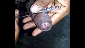 26 cm long pipe insertion in urethra