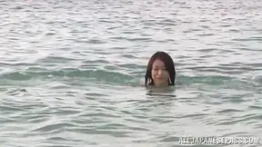 Kaede Niiyama Gets Wild Beach Sex From Handsome Black Guy's Hard Cock