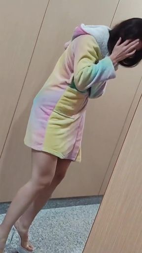 SO RISKY GO OUT MY APARTMENT BUILDING IN MICRO BIKINI TWERK   Clip 2