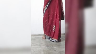 Wear saree full video