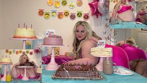4 Birthday Cakes Binge - Olivia Jaide Messy Cake Stuffing To the Limit