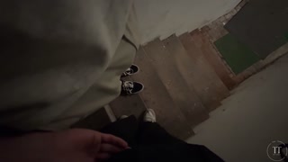 Apartment viewing escalates part 2 - Landlord's dick sucked dry in the basement