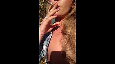 Smoking Fetish starring Kayla Kandy