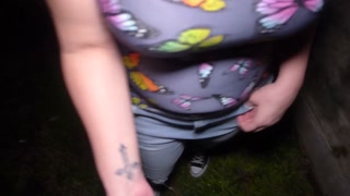 Nerdy White Slut Loves Sucking &amp; Fucking Big Black Cock BBC Outside Hotel