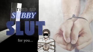 Subby WHIMPERING - An Obsessed Boy is Tied unto the Bed and Blindfolded regarding your Pleasure