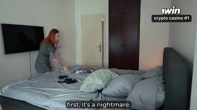 Step Son use Stuck Step Mom Under Bed Creampie Backstage