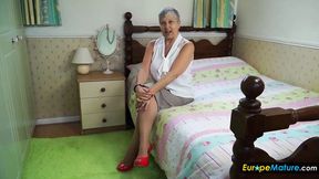 Big-titted old chick Savana gets her British knobs stuffed hard by lustful BBC
