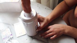 LustyTime Fucking Machine - Stuffing both of her Holes