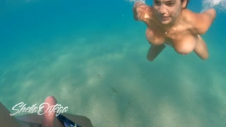 Sheila Ortega Sucking &amp; Fucking me underwater meanwhile snorkeling