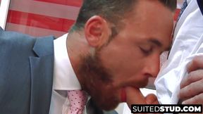 Johan Kane wrecks Logan Moore's asshole with thick cock