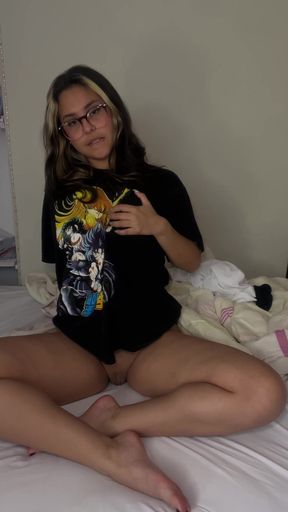 Nude teen with big boobs shows off her onlyfans content