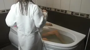 Suck Dick and Balls in the Hot Bath #cumshot on Face