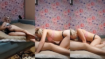 Соблазнила ножками и отсосала