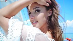 Amirah Adara and Angel Emily toying their ass-holes outdoor