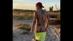 Douglas Smith walking naked