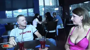 Hotty COUGAR hammered in a club with huge dick