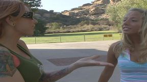 purefilmstv - she breaks her bike so she can have hot lesbian sex with her