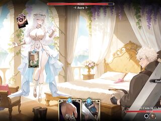 Aura two Longing of the Gods Comics Game Ep.1 Stripping SEX battle with my FEMALE-DOMINATOR WIFE !