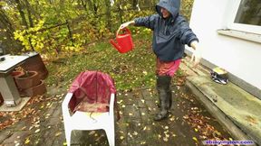Gardening in a Klepper rain jacket and extra-long rubber boots (part 2) - 113