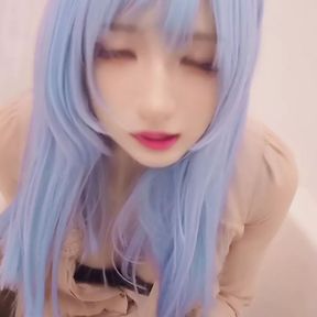 Crossdressing Videos that masturbate with blue hair