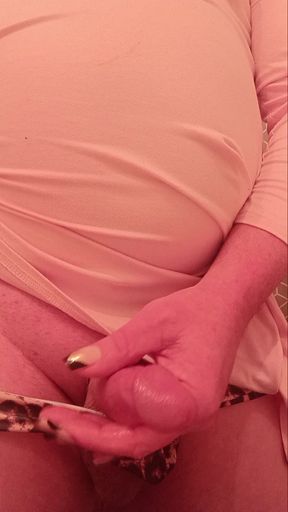 Dressed up jerking off