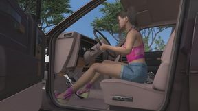 1986 Buick Century Cranking Template: 80's Aubrey in Wedge Sandals 1080p