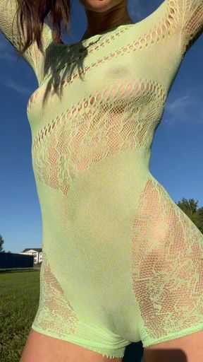 Goddess Yoga in Transparent Outfit